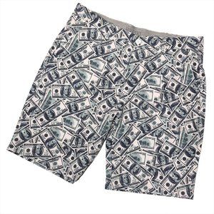 HRESKI • Men's $100 Dollar Bills Money Golf Shorts 💲 Size 34
